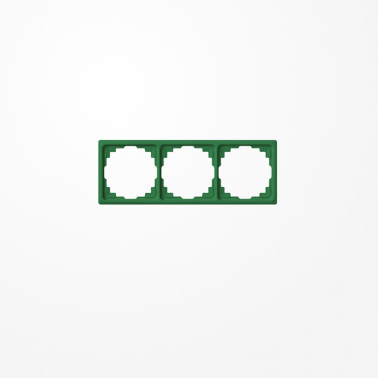 Jung CD583KGN Rahmen für Kabelkanal-Installation 3fach, senkrechte und waagerechte Montage, Thermoplast, Kabelkanal CD, grün (für SV)