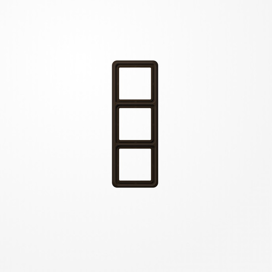 Jung CD583WUBR Rahmen 3fach, senkrechte und waagerechte Montage, Thermoplast, CD 500, braun