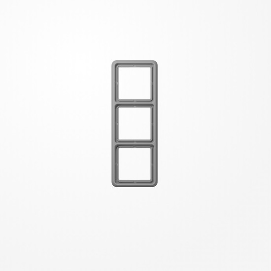 Jung CD583WUGR Rahmen 3fach, senkrechte und waagerechte Montage, Thermoplast, CD 500, grau