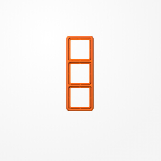 Jung CD583WUO Rahmen 3fach, senkrechte und waagerechte Montage, Thermoplast, CD 500, orange (für ZSV)