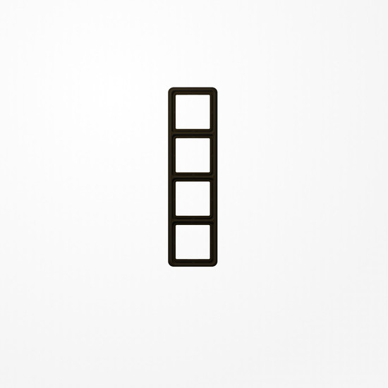 Jung CD584BR Rahmen 4fach, senkrechte und waagerechte Montage, Duroplast, CD 500, braun