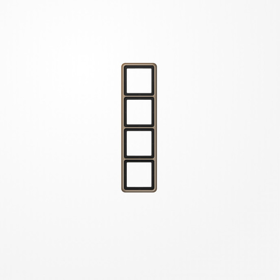 Jung CD584GB Rahmen 4fach, senkrechte und waagerechte Montage, Aluminium eloxiert, CD 500, gold-bronze