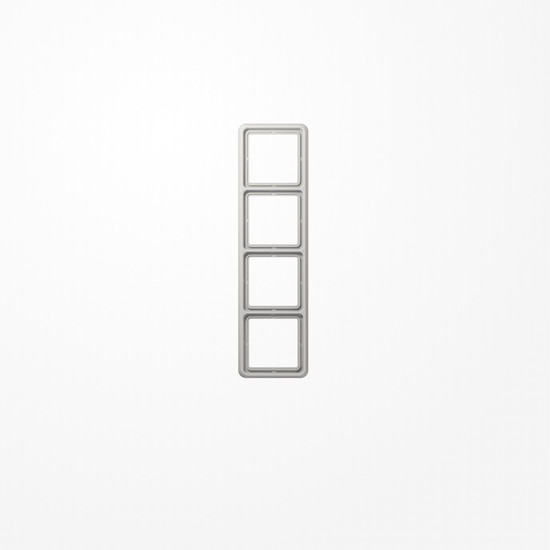 Jung CD584LG Rahmen 4fach, senkrechte und waagerechte Montage, Duroplast, CD 500, lichtgrau