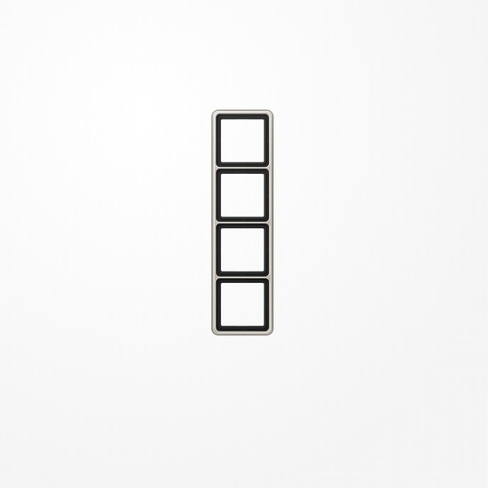 Jung CD584PT Rahmen 4fach, senkrechte und waagerechte Montage, Aluminium eloxiert, CD 500, platin