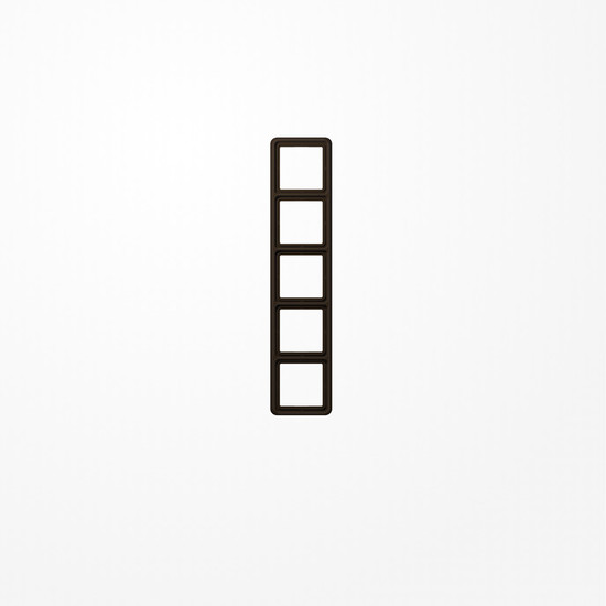 Jung CD585BR Rahmen 5fach, senkrechte und waagerechte Montage, Duroplast, CD 500, braun