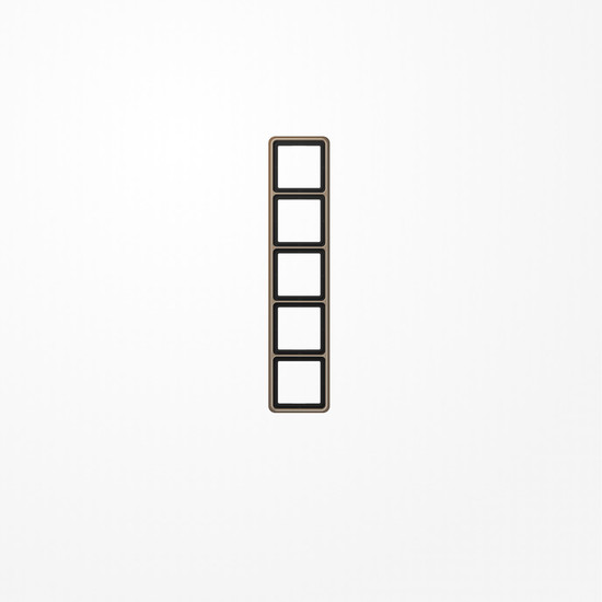 Jung CD585GB Rahmen 5fach, senkrechte und waagerechte Montage, Aluminium eloxiert, CD 500, gold-bronze