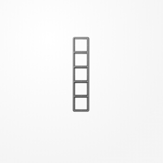 Jung CD585GR Rahmen 5fach, senkrechte und waagerechte Montage, Duroplast, CD 500, grau