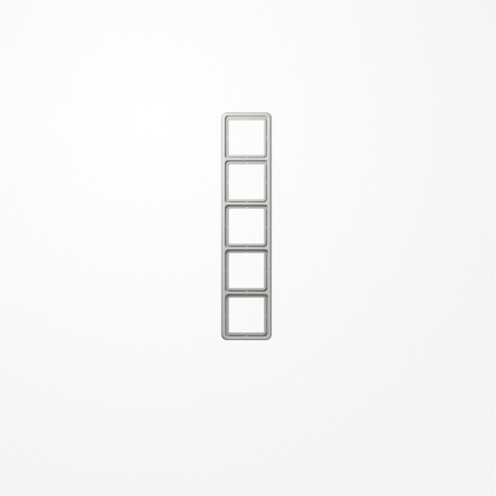 Jung CD585LG Rahmen 5fach, senkrechte und waagerechte Montage, Duroplast, CD 500, lichtgrau