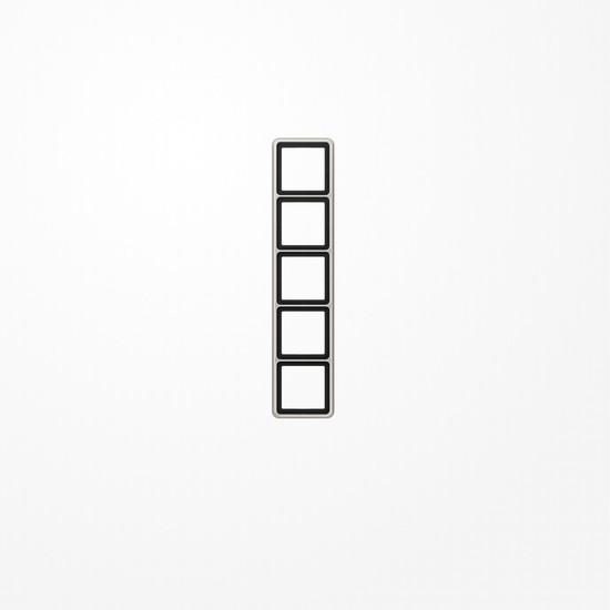 Jung CD585PT Rahmen 5fach, senkrechte und waagerechte Montage, Aluminium eloxiert, CD 500, platin