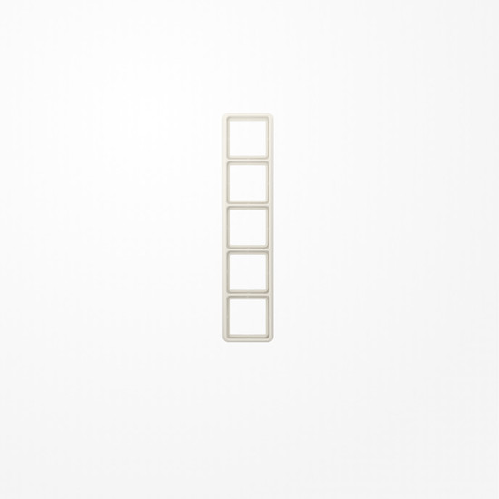 Jung CD585WUW Rahmen 5fach, senkrechte und waagerechte Montage, Thermoplast, CD 500, weiß