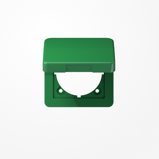 Jung CD590BFKLGN Klappdeckel mit Rückstellfeder, Klappdeckel, Thermoplast, Serie CD, grün (für SV)