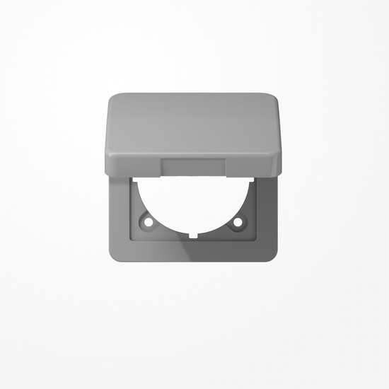 Jung CD590BFKLGR Klappdeckel mit Rückstellfeder, Klappdeckel, Thermoplast, Serie CD, grau