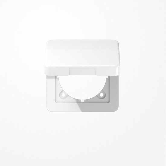 Jung CD590BFKLWW Klappdeckel mit Rückstellfeder, Klappdeckel, Thermoplast, Serie CD, alpinweiß