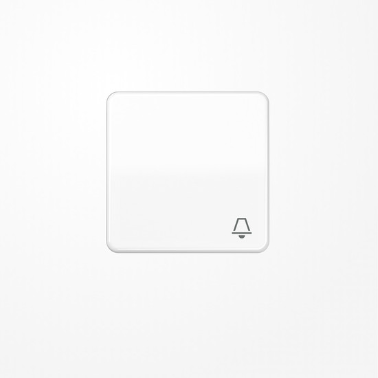 Jung CD590BFKWW Wippe, Symbol Klingel, Thermoplast, Serie CD, alpinweiß