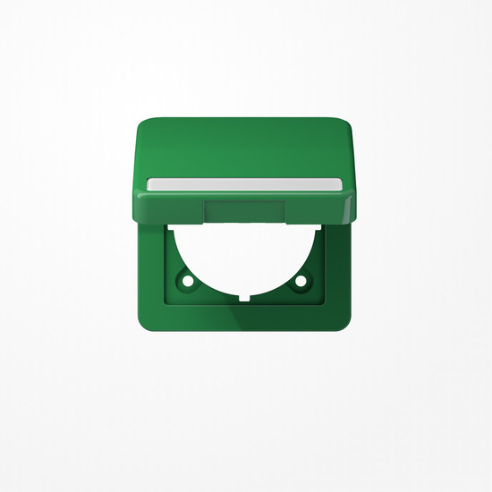 Jung CD590BFNAKLGN Klappdeckel mit Rückstellfeder, mit Schriftfeld, Klappdeckel, Thermoplast, Serie CD, grün (für SV)