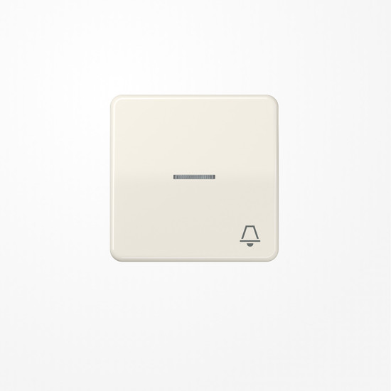 Jung CD590KO5K Wippe mit Lichtleiter, Symbol Klingel, Duroplast, Serie CD, weiß