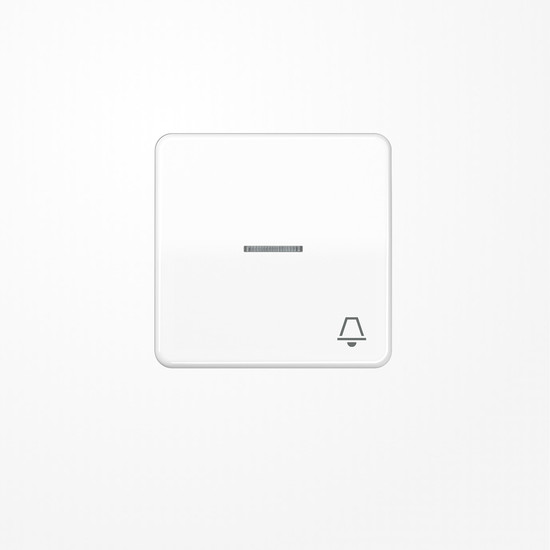 Jung CD590KO5KWW Wippe mit Lichtleiter, Symbol Klingel, Duroplast, Serie CD, alpinweiß