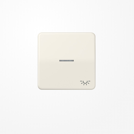 Jung CD590KO5L Wippe mit Lichtleiter, Symbol Licht, Duroplast, Serie CD, weiß