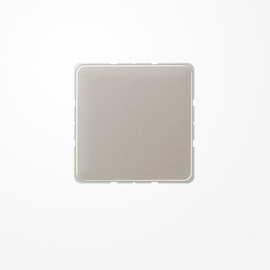 Jung CD594-0PT Blind-Abdeckung (gerastet), Aluminium eloxiert, Serie CD, platin
