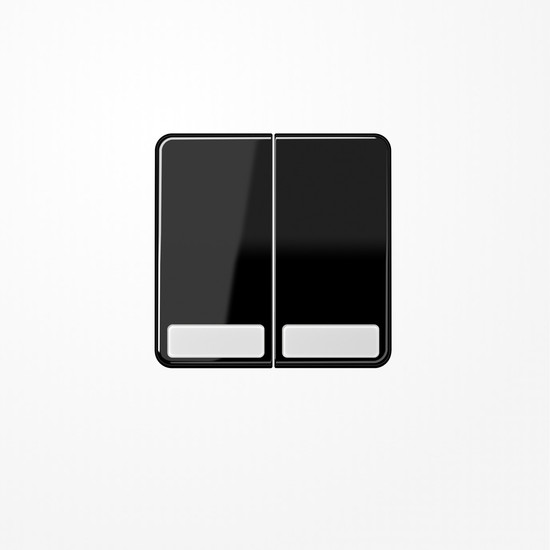 Jung CD595NASW Wippe, mit Schriftfeld, Duroplast, Serie CD, schwarz