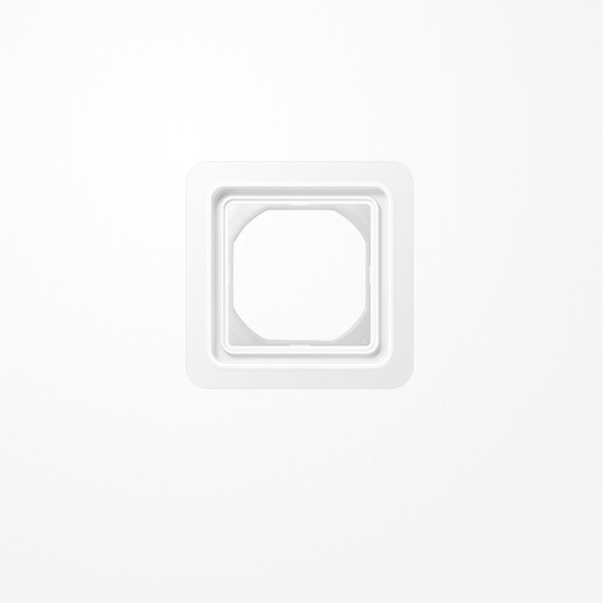 Jung CD681WUWW Rahmen 90x90mm, komplett mit Dichtungsflansch (IP44), Thermoplast, alpinweiß