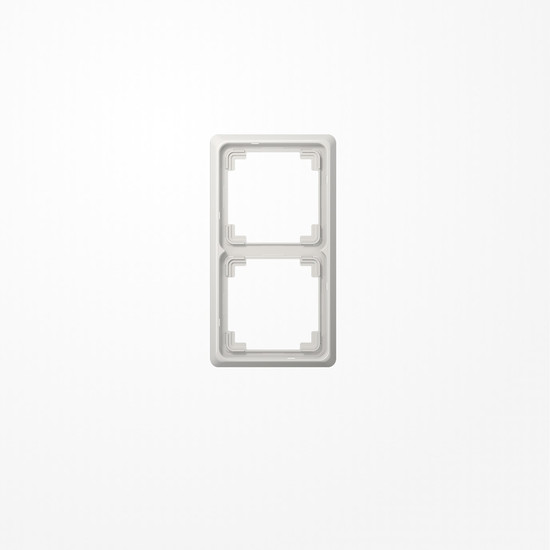 Jung CDP582LG Rahmen 2fach, senkrechte und waagerechte Montage, Duroplast, CD PLUS, lichtgrau