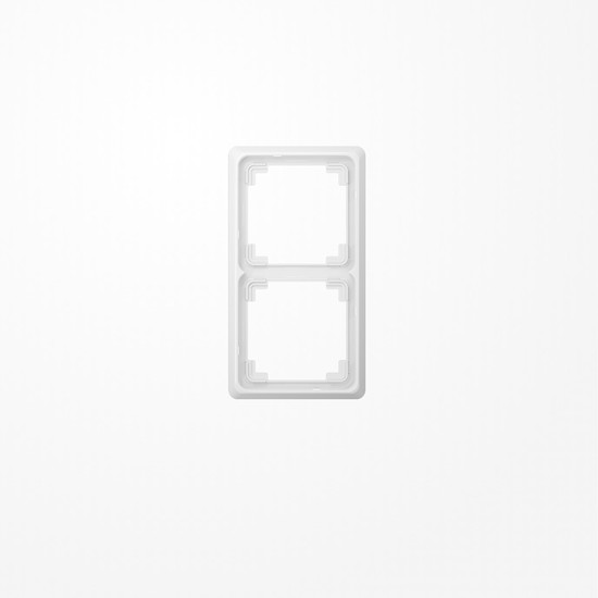 Jung CDP582WW Rahmen 2fach, senkrechte und waagerechte Montage, Duroplast, CD PLUS, alpinweiß