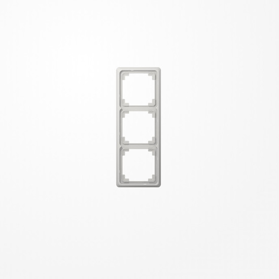 Jung CDP583LG Rahmen 3fach, senkrechte und waagerechte Montage, Duroplast, CD PLUS, lichtgrau