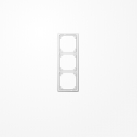 Jung CDP583WW Rahmen 3fach, senkrechte und waagerechte Montage, Duroplast, CD PLUS, alpinweiß