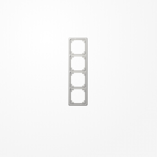 Jung CDP584LG Rahmen 4fach, senkrechte und waagerechte Montage, Duroplast, CD PLUS, lichtgrau