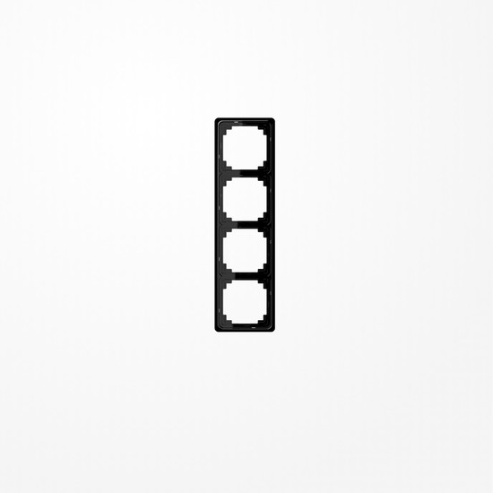 Jung CDP584SW Rahmen 4fach, senkrechte und waagerechte Montage, Duroplast, CD PLUS, schwarz