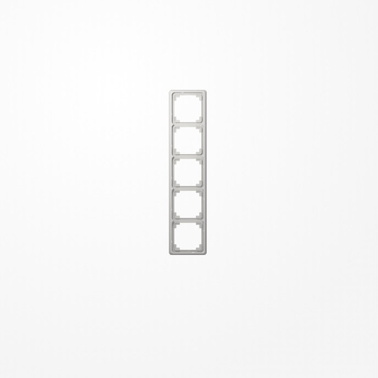 Jung CDP585LG Rahmen 5fach, senkrechte und waagerechte Montage, Duroplast, CD PLUS, lichtgrau