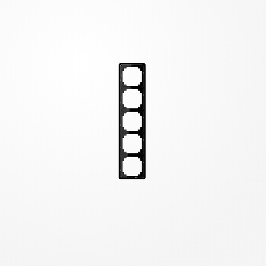 Jung CDP585SW Rahmen 5fach, senkrechte und waagerechte Montage, Duroplast, CD PLUS, schwarz