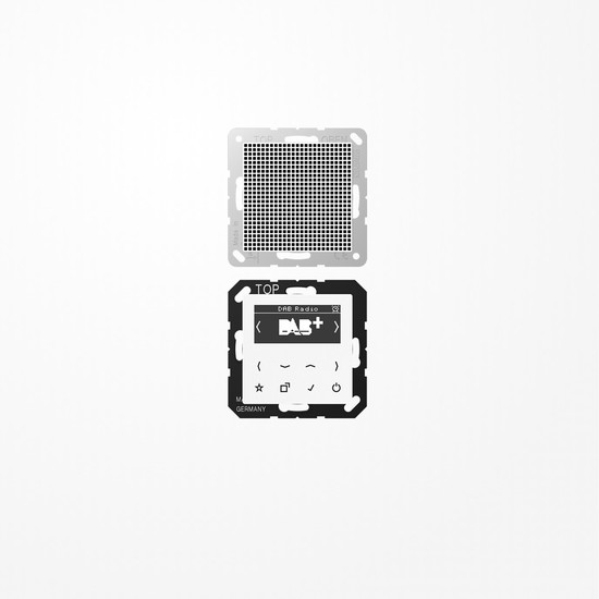 Jung DABA1WW Smart Radio DAB+, Set Mono, Serie AS/A, alpinweiß