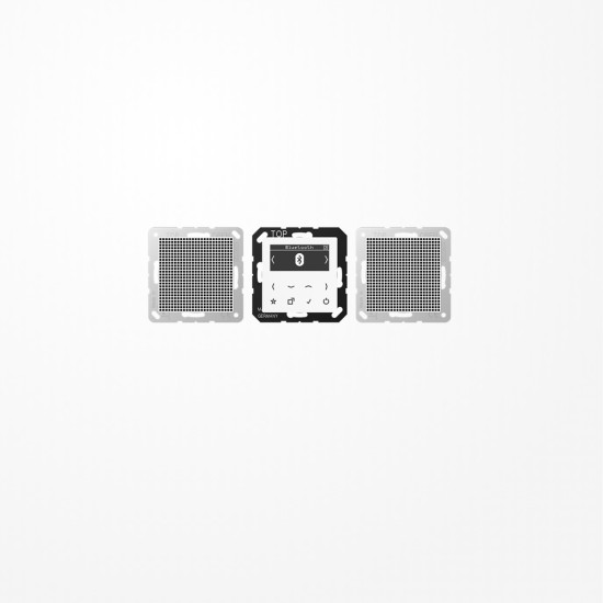 Jung DABA2BTWW Smart Radio DAB+ Bluetooth, Set Stereo, Serie A, alpinweiß