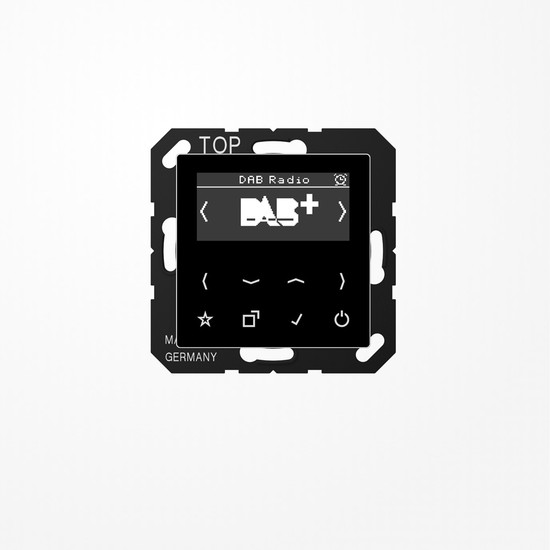 Jung DABASW Smart Radio DAB+, Serie AS/A, schwarz