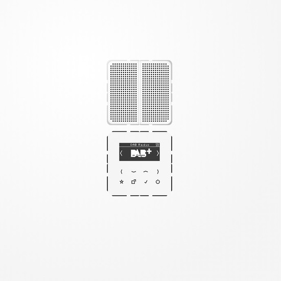 Jung DABCD1WW Smart Radio DAB+, Set Mono, Serie CD, alpinweiß