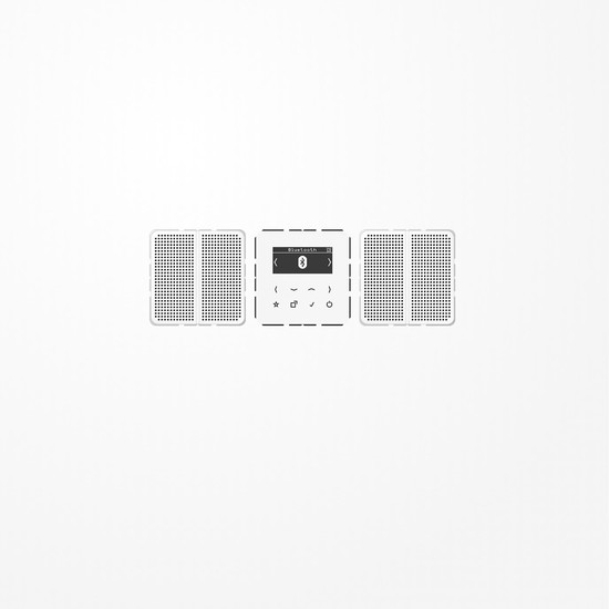 Jung DABCD2BTWW Smart Radio DAB+ Bluetooth, Set Stereo, Serie CD, alpinweiß