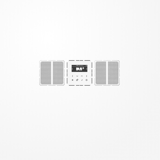 Jung DABCD2WW Smart Radio DAB+, Set Stereo, Serie CD, alpinweiß