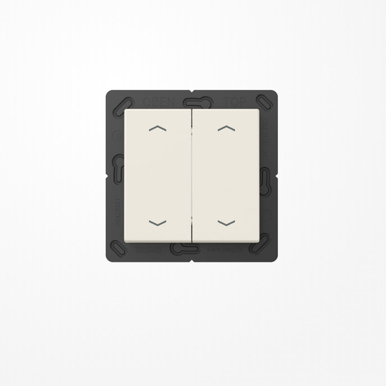 Jung ENOA595MP EnOcean Funk-Wandsender , 4-kanalig, mit 4 Pfeilsymbolen, Serie AS, weiß