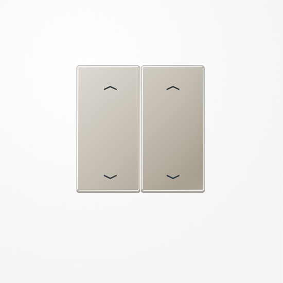 Jung ES102P Wippe, mit Pfeilsymbolen für Taster 2fach, F10, Serie LS, Edelstahl