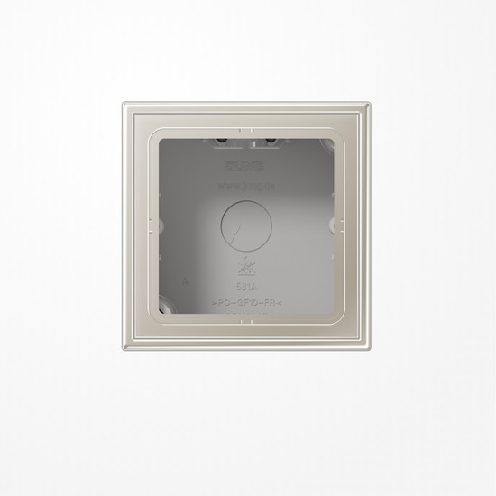 Jung ES2581A-L Aufputz-Kappe 1fach, Duroplast lackiert, Serie LS, Edelstahl