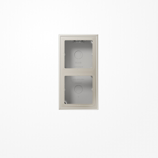 Jung ES2582A-L Aufputz-Kappe 2fach, Duroplast lackiert, Serie LS, Edelstahl