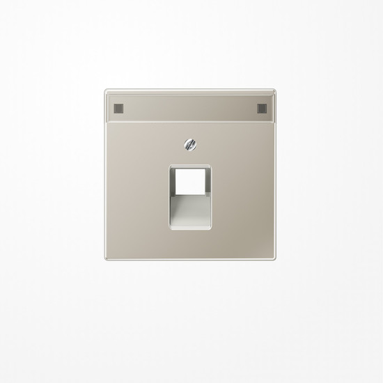 Jung ES2969-1NAUA Abdeckung für IAE/UAE-Anschlussdosen, 1x8-polig, mit Schriftfeld, Serie LS, Edelstahl