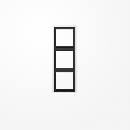 Jung ES2983WW Rahmen 3fach, senkrechte und waagerechte Montage, Edelstahl lackiert, LS 990, alpinweiß