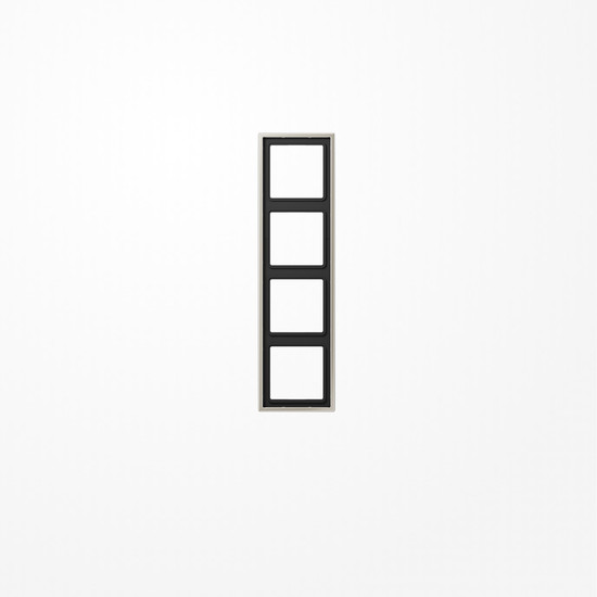 Jung ES2984 Rahmen 4fach, senkrechte und waagerechte Montage, LS 990, Edelstahl