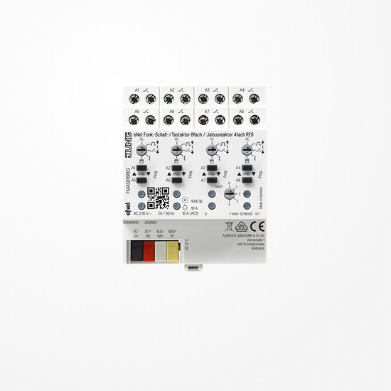 Jung FMAS816REG eNet Funk-Schalt-/Tastaktor 8fach / Jalousieaktor 4fach REG