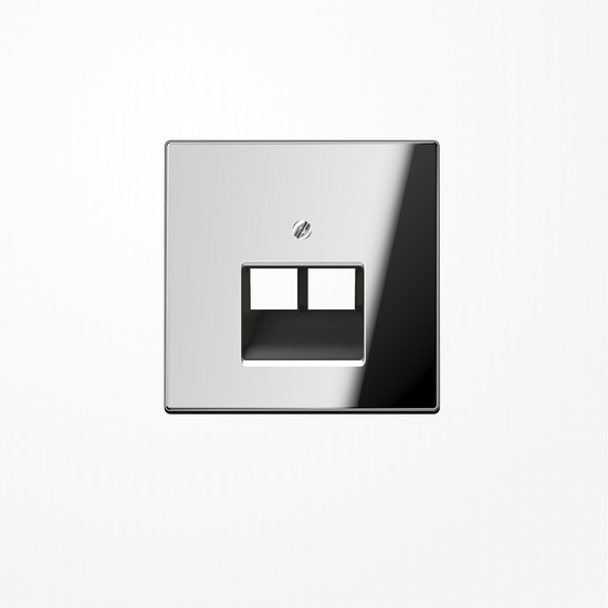 Jung GCR2969-2UA Abdeckung für IAE/UAE-Anschlussdosen 2x8-polig, Metall verchromt, Serie LS, glanzchrom