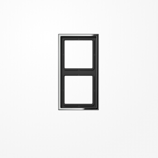 Jung GCR2982 Rahmen 2fach, senkrechte und waagerechte Montage, Metall verchromt, LS 990, glanzchrom