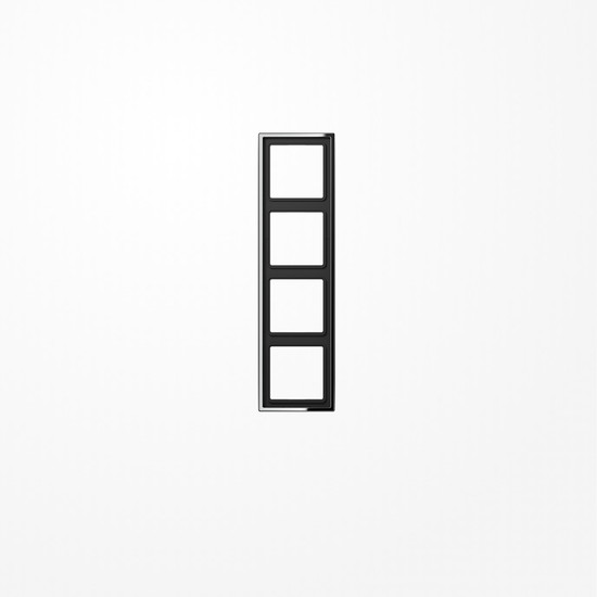 Jung GCR2984 Rahmen 4fach, senkrechte und waagerechte Montage, Metall verchromt, LS 990, glanzchrom